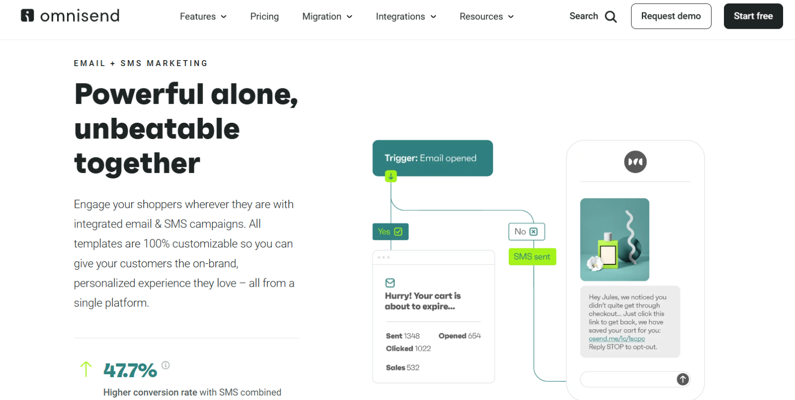 Omnisend homepage picture
